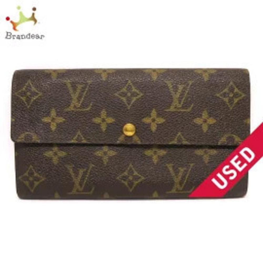 LOUIS VUITTON Pochette Porte Monnaie Credit Long Wallet Monogram Canvas